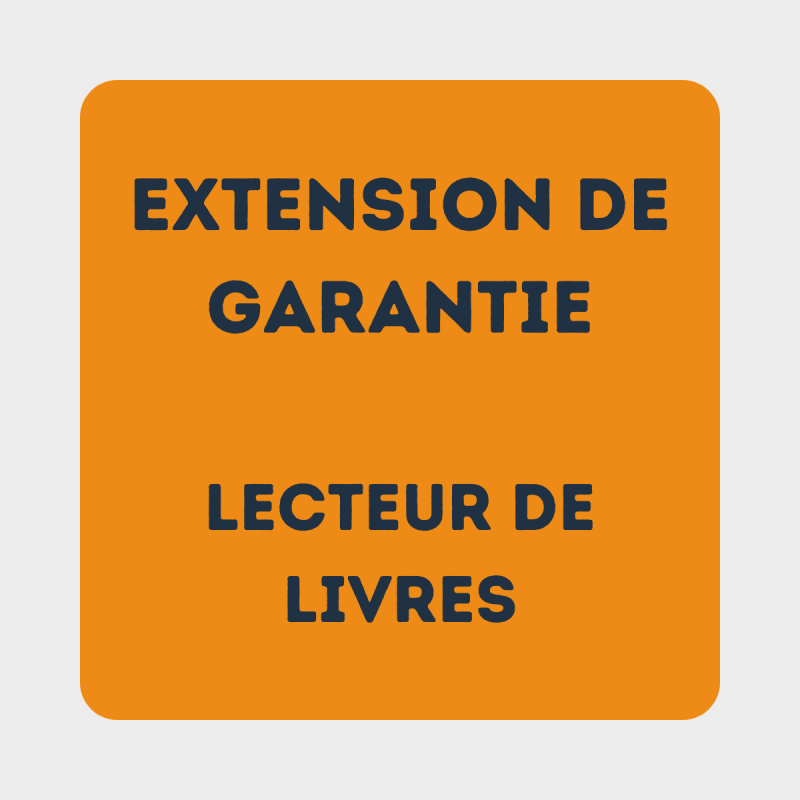 Bénéficiez de 1 an de garantie supplémentaire pour tout achat d'un lecteur de livre chez CFLOU avec notre extension de garantie.